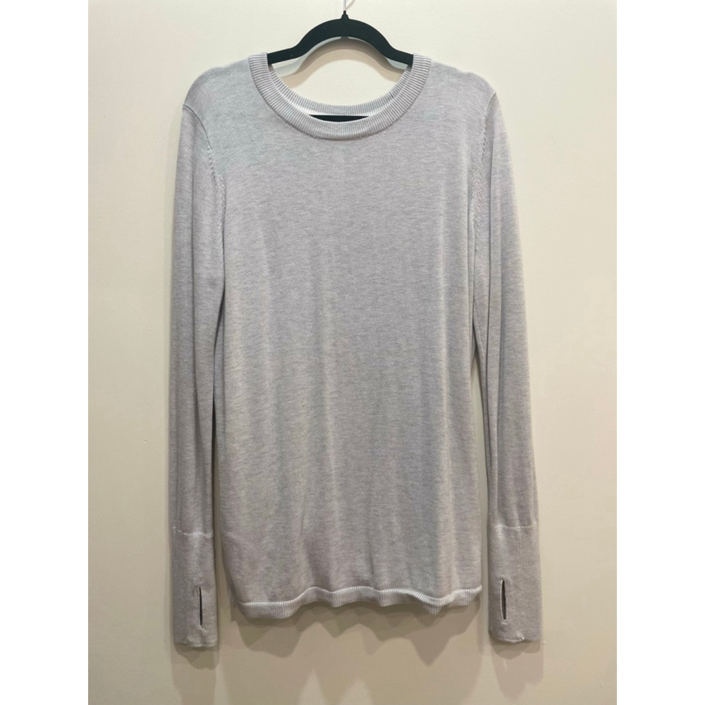 Lululemon Bring It Backbend Open Back Knit Sweater 8 Cashmere Bamboo Blend - Picture 3 of 9